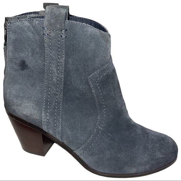 Sam Edelman Blue / Grey Suede Ankle Boots - Picture 6 of 8